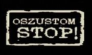 Grafika z hasłem Oszustom Stop