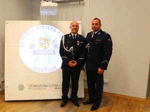 Komendant Miejski Policji we Wrocławiu z Naczelnikiem Centralnego Biura Śledczego Policji we Wrocławiu