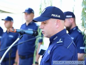 Komendant Miejski Policji we Wrocławiu mł.insp. Rafał Siczek