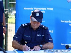 Komendant Miejski Policji we Wrocławiu mł. insp. Rafał Siczek