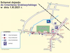 Organizacja ruchu cmentarz Grabiszyński