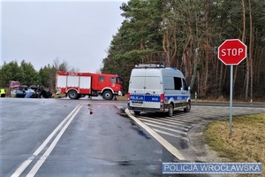 Niebezpieczne zdarzenie drogowe pod Wrocławiem