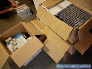 Pudełka papierosów zapakowane w kartony
