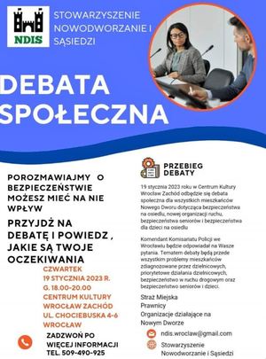 Zapraszamy na debatę z udziałem przedstawicieli wrocławskiej Policji w Centrum Kultury Wrocław Zachód