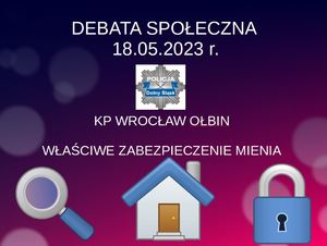 Przypominamy o dzisiejszej debacie społecznej - godzina 12.00 w Centrum Rozwoju Zawodowego "Krzywy Komin" przy ul. Dubois 33-35A we Wrocławiu