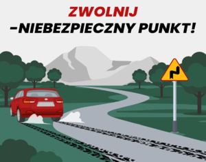 Zwolnij – niebezpieczny punkt