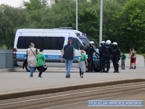 Policyjne zabezpieczenie meczu piłkarskiego Śląsk Wrocław - Cracovia