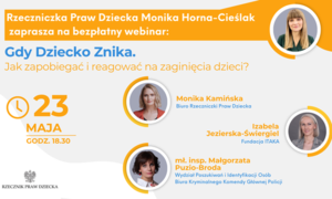 Webinar: Gdy dziecko znika. Jak zapobiegać i reagować na zaginięcia dzieci?