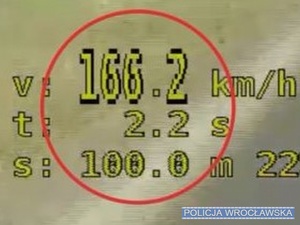 Lewy pas, manetka gazu do oporu i nim się obejrzał na liczniku miał już 166 km/h! Na szczęście kosztowało go to tylko 2500 zł oraz 15 punktów karnych...