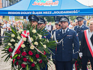 Przedstawiciele dolnośląskiej Policji wzięli udział w obchodach 44. rocznicy powstania NSZZ „Solidarność”