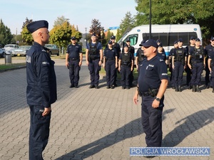 Podziękowania dla Oddziałów Prewencji Policji z Płocka, Warszawy i Olsztyna od dolnośląskich i wrocławskich funkcjonariuszy