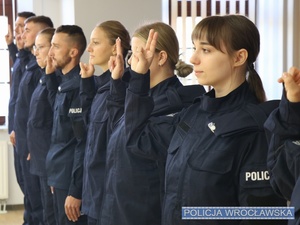 Nowi funkcjonariusze w szeregach wrocławskiej Policji