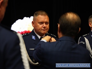 mł. insp. Arkadiusz Tkaczyk - Komendant Komisariatu Policji Wrocław Śródmieście.