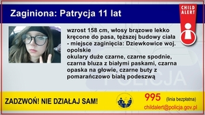 CHILD ALERT 11-letniej Patrycji odwołany!