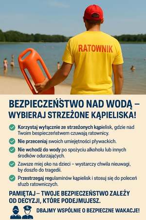 Bezpieczeństwo nad wodą – wybieraj strzeżone kąpieliska!