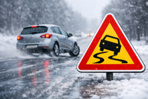Zachowaj ostrożność na drodze! Zima na drogach jest niebezpieczna