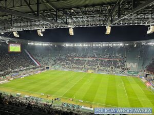 Zabezpieczenie meczu piłki nożnej Śląsk Wrocław - Chrobry Głogów