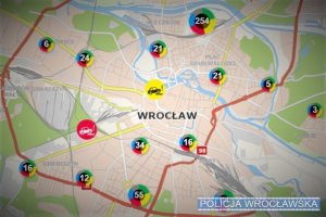 Krajowa Mapa Zagrożeń Bezpieczeństwa - widok na mapę Wrocławia