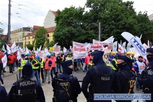 Protest górników