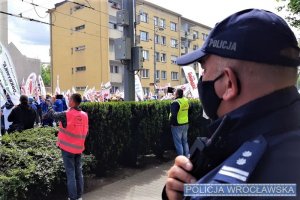 Zabezpieczenie protestu górników