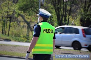 Policjant z Wydziału ruchu Drogowego