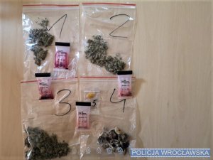 Zatrzymany 18-latek i zabezpieczone blisko 100 porcji handlowych marihuany to efekty porannej obserwacji wrocławskich policjantów